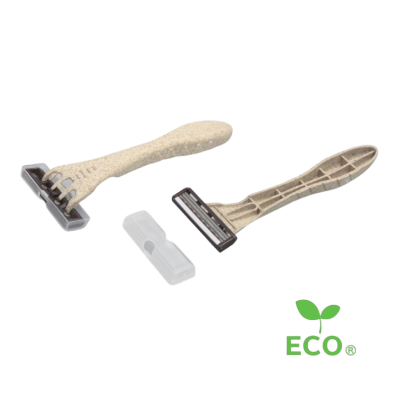 〈ハスク〉カミソリ ファルコンH15 3枚刃 首振りスムーサー付き［1,000本入］