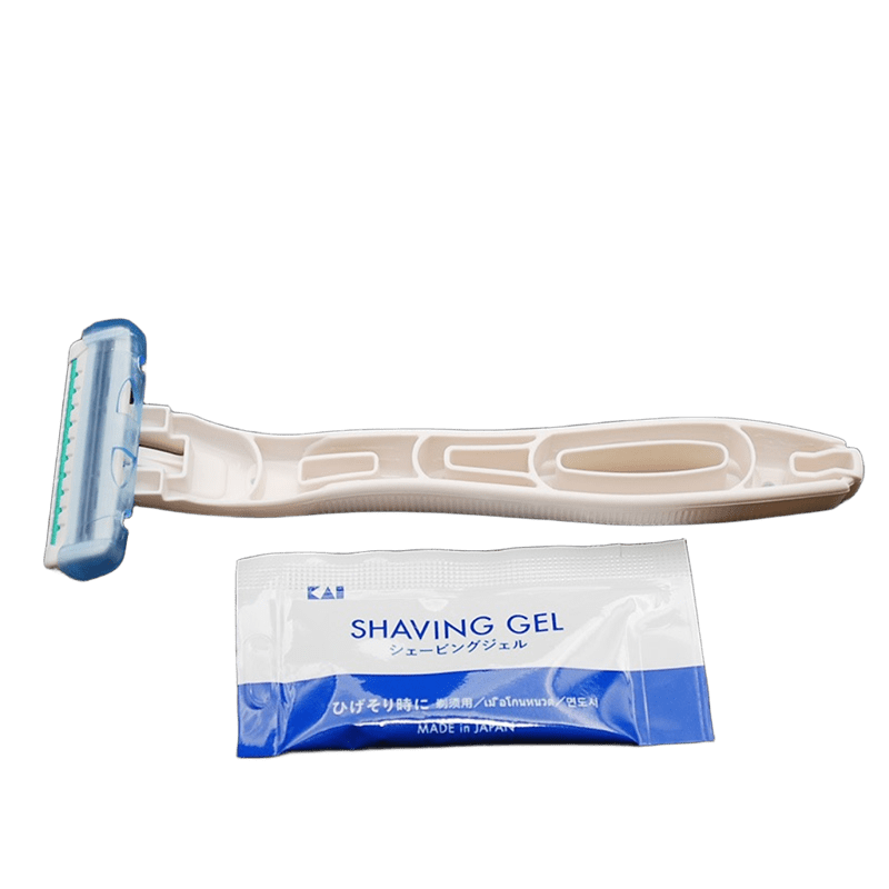 カミソリ エアロ 3枚刃 白 ジェル3g AE-P［500本入］