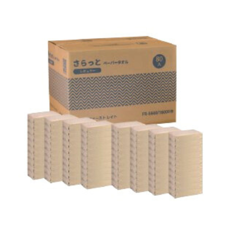 First Rate FR-5640 ペーパータオル 200枚入りを80袋 ファーストレイト さらっとペーパータオル レギュラー 200枚 FR-5640