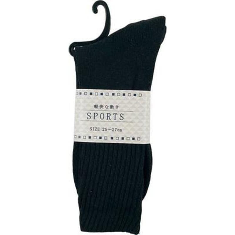 紳士スポーツソックス 黒〈GS3100-09〉［12足入］ 【スーパーイーゴス】