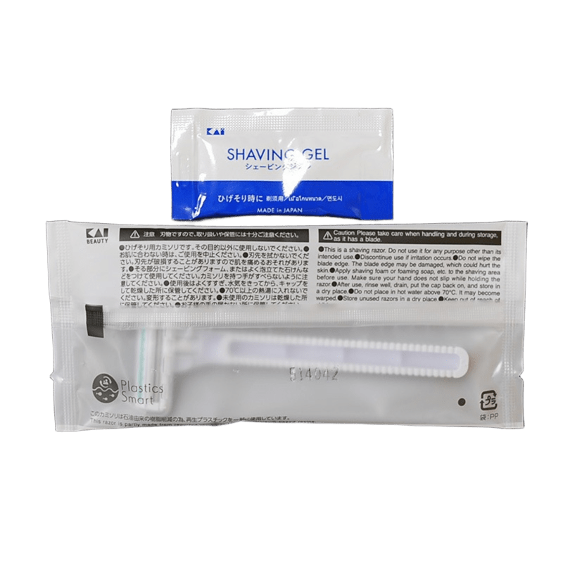 カミソリ ステラS 2枚刃 白 袋入り ジェル3g NTS-P［1,000本入］