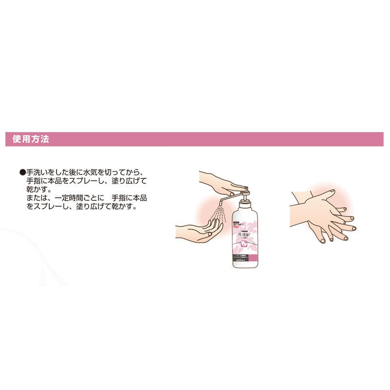 手指消毒用 エヌスター 500ml［12本入］