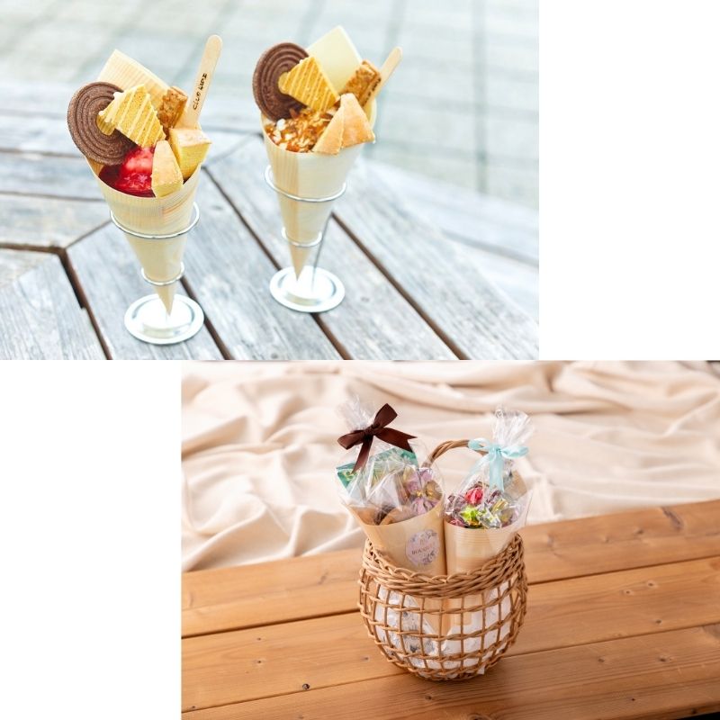 アサヒグリーン コーン型経木 H125［2,000枚入］