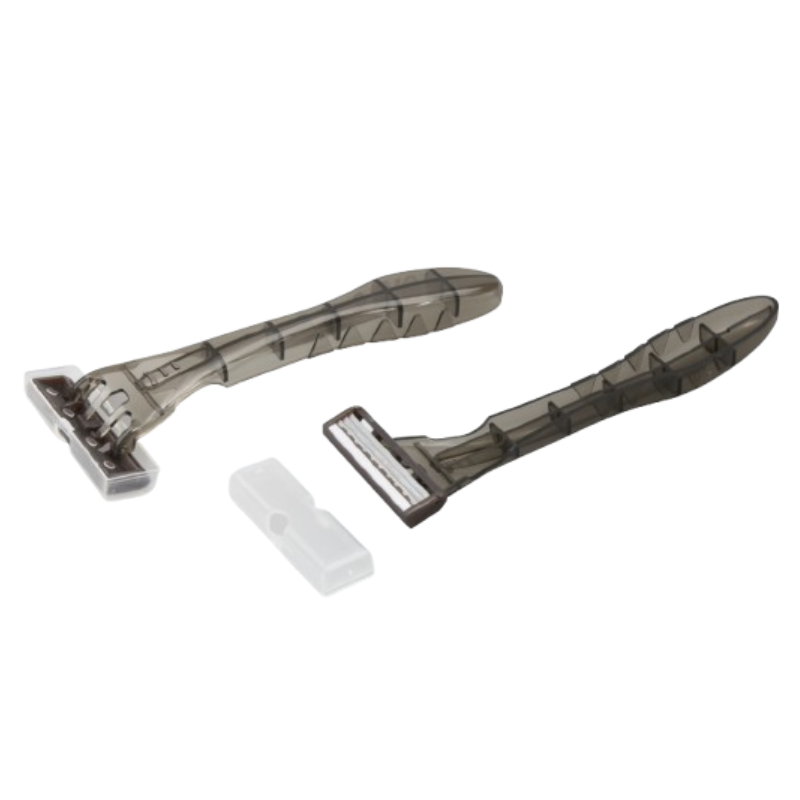 〈クリアOP〉カミソリ ファルコン 3枚刃 首振りスムーサー付き［1,800本入］