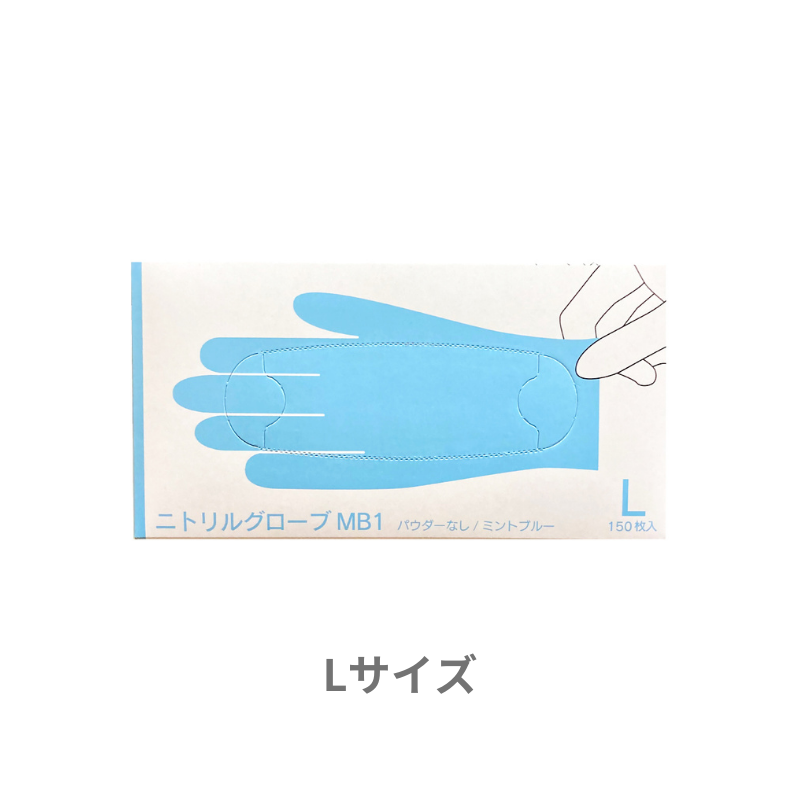 ファーストレイト ニトリルグローブMB1 ミントブルー 150枚 [5箱入]全4サイズ(SS～L)