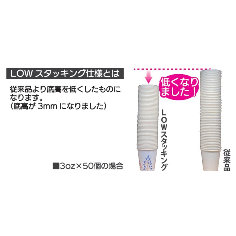 ファーストレイト 紙コップ なみ 3オンス (90ml) FR-5351［4,000個入］