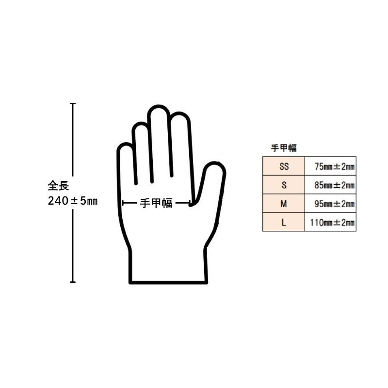 ファーストレイト ニトリルグローブWH3/SP3 ホワイト/ ソフトパープル 150枚［10箱入］
