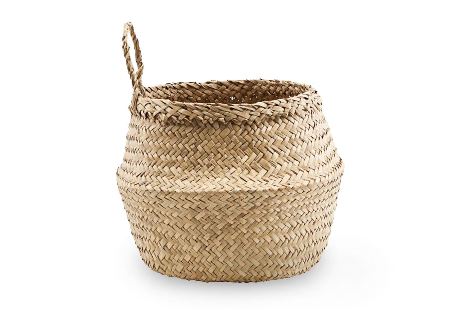 House Doctor ハウスドクター 柔らかいシーグラス素材の折り畳み可能な2wayバスケット Tanger 1ハンドル付き 直径24 高さ18cm 北欧インテリア雑貨と家具の通販サイト Chloros クロロス