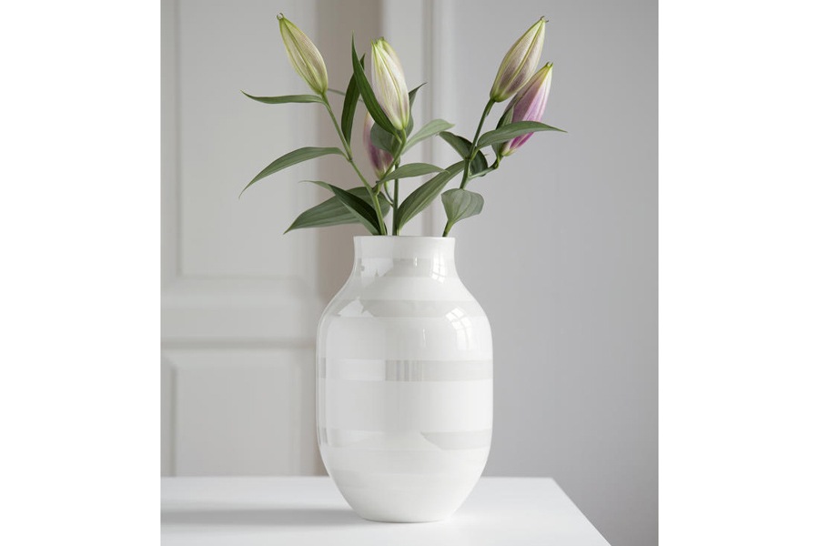 Kahler ケーラー Omaggioオマジオ フラワーベース Lサイズ パール 北欧インテリア雑貨と家具の通販サイト Chloros クロロス