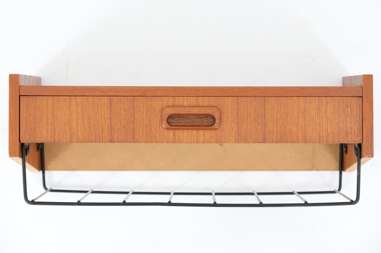 スウェーデン製 壁掛けシェルフ/ウォールシェルフ チーク材 北欧