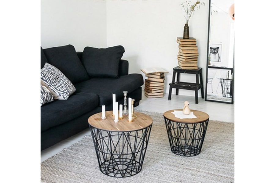 ファームリビング ワイヤーバスケットS ブラック ＊ 滝沢眞規子