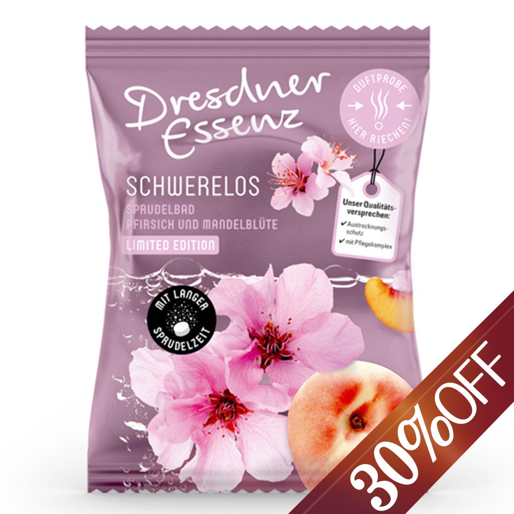 【アウトレット30%OFF】Dresdner Essenz(ドレスナーエッセンス) スパークリングバス ピーチ&アーモンドブロッサム