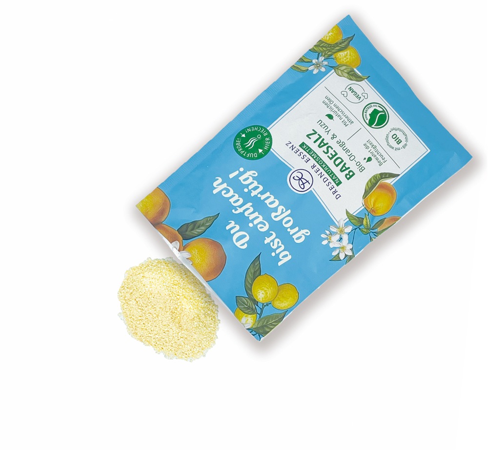 バスソルト　オーガニック　オレンジ & ゆず