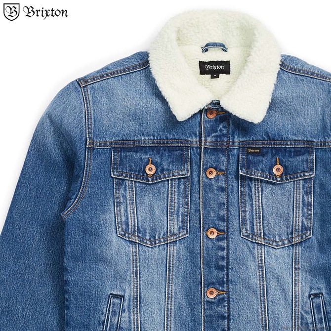 CLINK｜BRIXTON CABLE SHERPA DENIM JACKET (WORM INDIGO)｜東京