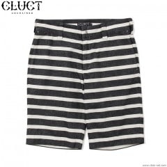 CLUCT ORIGINAL BORDER DENIM SHORTS (WHITEBLACK) #01746