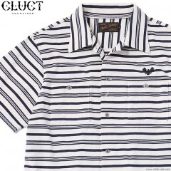 CLUCT S/S BORDER SHIRT (NAVY) #03016
