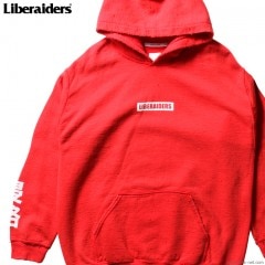 LIBERAIDERS LOGO PULLOVER HOODIE (RED) #71303