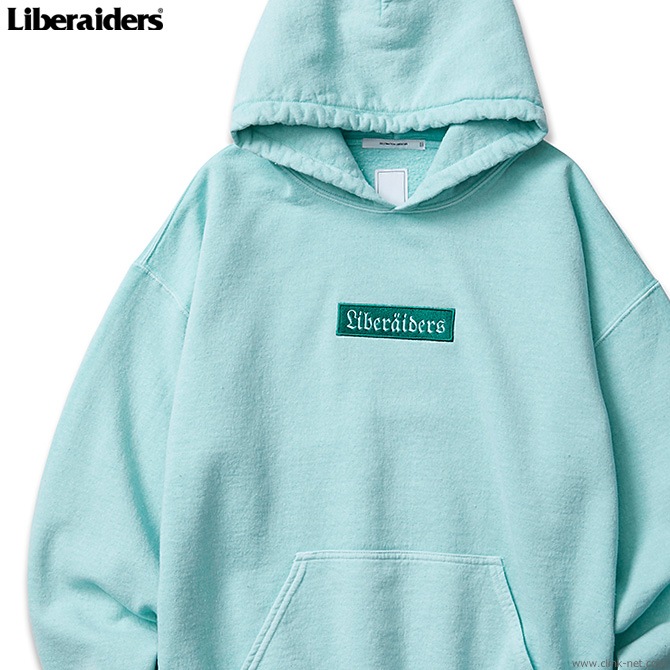 CLINK｜LIBERAIDERS GERMAN LOGO OVERDYED PULLOVER HOODIE (MINT 