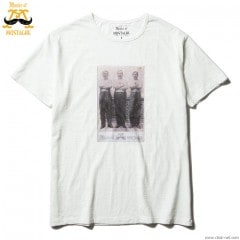 SALE 60��OFF MASTER OF MUSTACHE MEN PHOTO-T (WHITE)