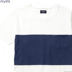 NVM FAT STRIPE SS T (WHITENAVY) [NVM16S-CS02]