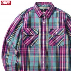 OBEY NELSON WOVEN (LIGHT SAGE MULTI)