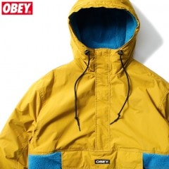 OBEY SPLITS SHERPA ANORAK (GOLDEN PALM MULTI)