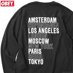 OBEY BASIC LONG SLEEVE TEE 