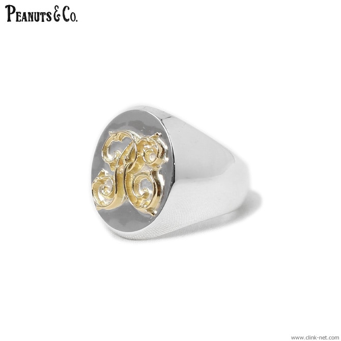 CLINK|PEANUTS & CO. SIGNET RING - LARGE - (K18×SILVER CLINK|PEANUTS & CO. SIGNET RING - LARGE - (K18×SILVER
