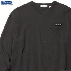 RADIALL FLAGS - CREW NECK POCKET T-SHIRT L/S (INK BLACK)