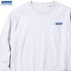 RADIALL FLAGS - CREW NECK POCKET T-SHIRT L/S (SNOW WHITE)