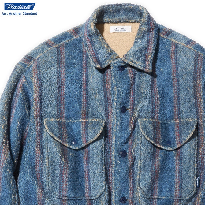 CLINK｜RADIALL TRENCH - OPEN COLLARED SHIRT L/S (ATLANTIC BLUE