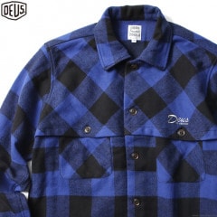 DEUS EX MACHINA OUTSKIRTS FLANNEL SHIRT (BLUE)