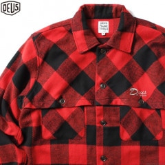 DEUS EX MACHINA OUTSKIRTS FLANNEL SHIRT (RED)