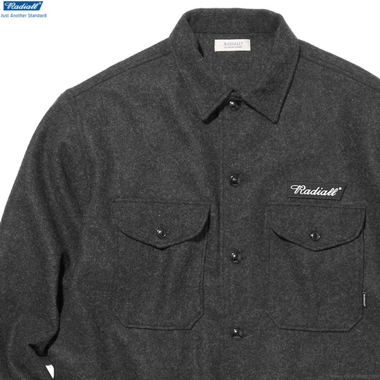 CLINK｜RADIALL FLAGS - REGULAR COLLARED SHIRT L/S (CHARCOAL)｜東京