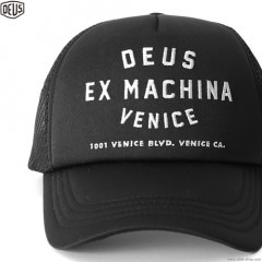 DEUS EX MACHINA VENICE ADDRESS TRUCKER (BLACK)