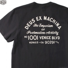 DEUS EX MACHINA VENICE ADDRESS TEE (BLACK)