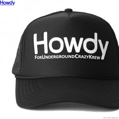 Howdy Logo Mesh Cap (BLK��WHT) [HWD2101-CP01]