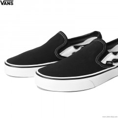 VANS CLASSIC SLIP-ON BLACK/WHITE (FLAME)