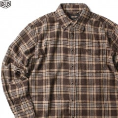 DEUS EX MACHINA ALLAN FLANNEL SHIRT (CHOC BROWN)