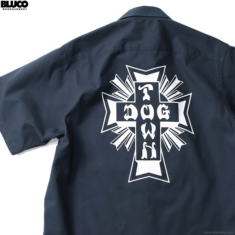 【新品】タグ付 BLUCO×DOGTOWNスタンダードワークシャツ XL 黒 CLINK｜BLUCO STD WORK SHIRTS S/S -DOGTOWN- (NAVY) [OL-108DT-022
