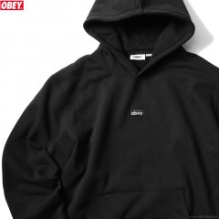 OBEY LOWER CASE MINI BOX HOOD (BLACK)