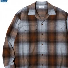 RADIALL FISHER - OPEN COLLARED SHIRT L/S (BROWN) [RAD-22AW-SH004]