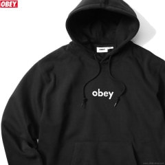 OBEY LOWER CASE HOOD (BLACK)