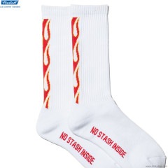 RADIALL FLAMES - 1PAC SOX LONG (WHITE) [RAD-PAC050]