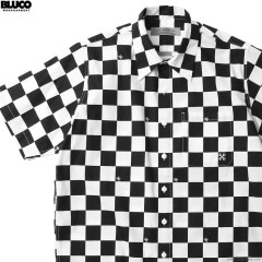 BLUCO CHECKER FLAG SHIRT S/S (WHITE) [1107-3A01]