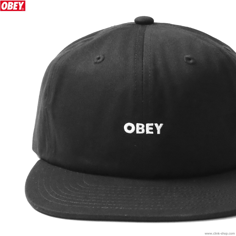 CLINK｜OBEY BOLD TWILL 6 PANEL STRAPBACK (BLACK)｜東京・吉祥寺