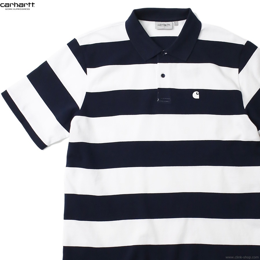 CLINK｜CARHARTT WIP S/S DAMPIER PIQUE POLO (DAMPIER STRIPE ATOM