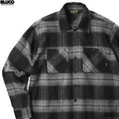BLUCO OMBRE CHECK FLANNEL SHIRTS (GRAY) [1147]