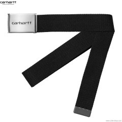 CARHARTT WIP CLIP BELT CHROME (BLACK)