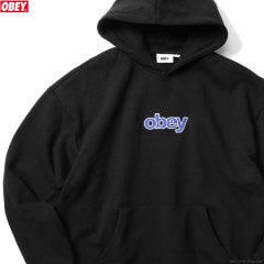 OBEY STACK EXTRA HEAVY HOOD (BLACK)